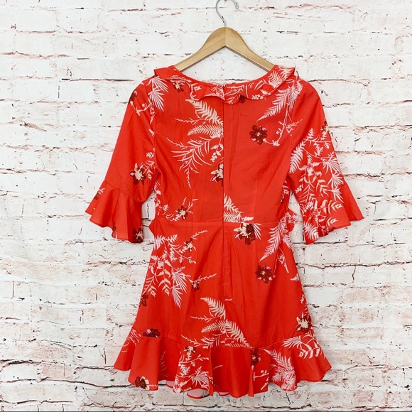 Saints + Secrets Cutout Floral Print Mini Dress - Picture 2 of 8